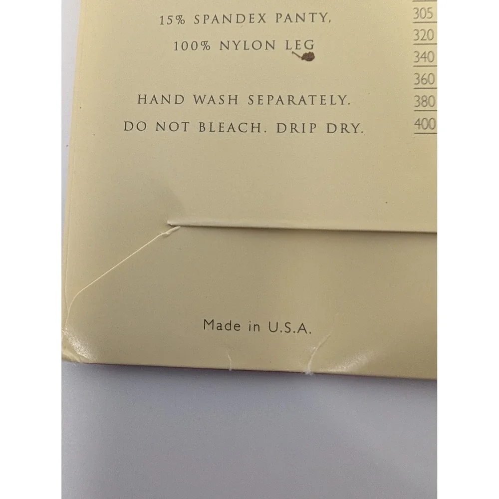 Avenue Day Sheer Pantyhose Beige Size C Made in USA Vintage Hosiery NIP